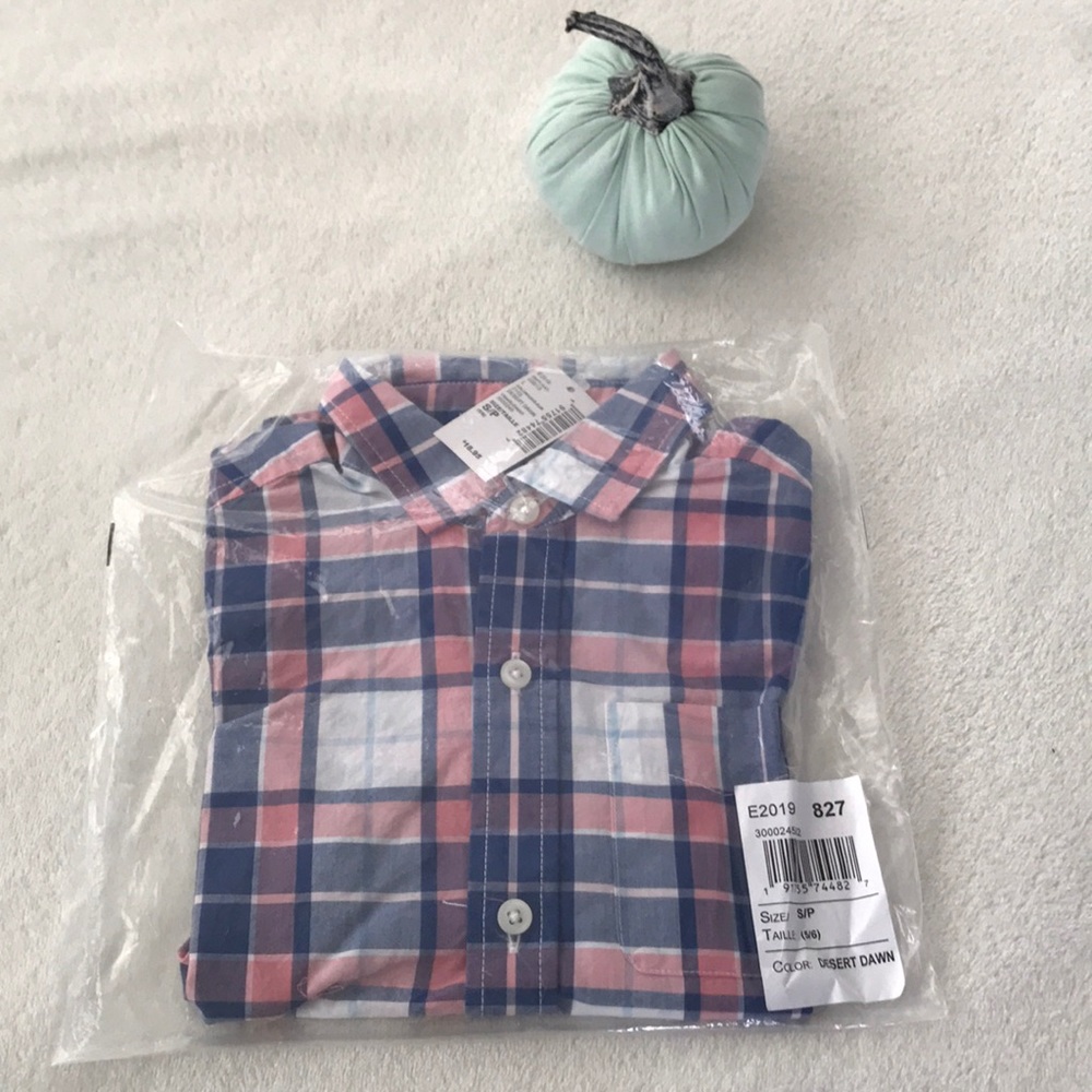 NEW WITH TAGS boys plaid button down
